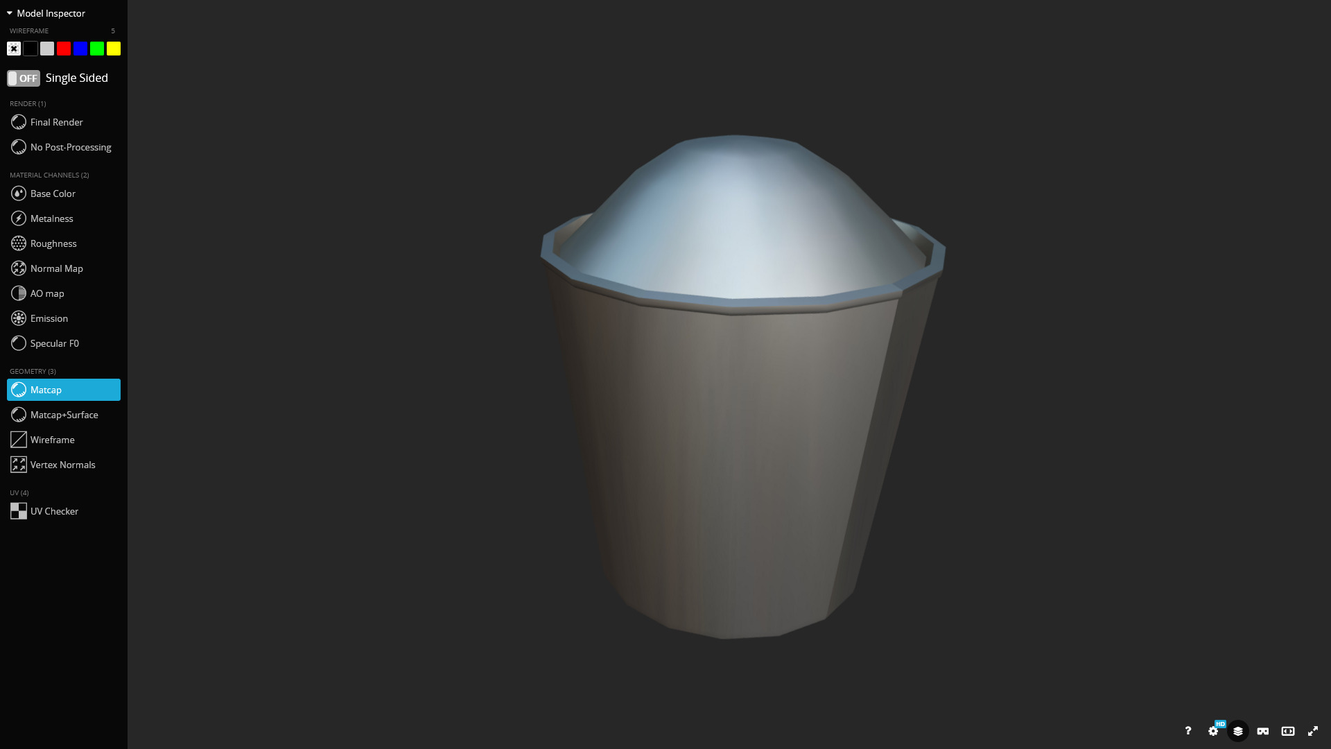Popcorn Bucket 3D Model Low-poly 3D model_9