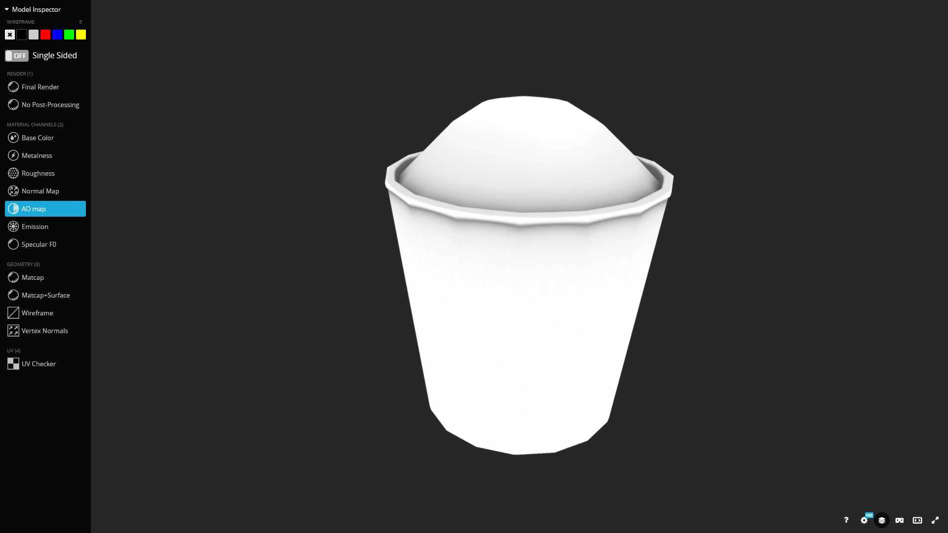 Popcorn Bucket 3D Model Low-poly 3D model_8