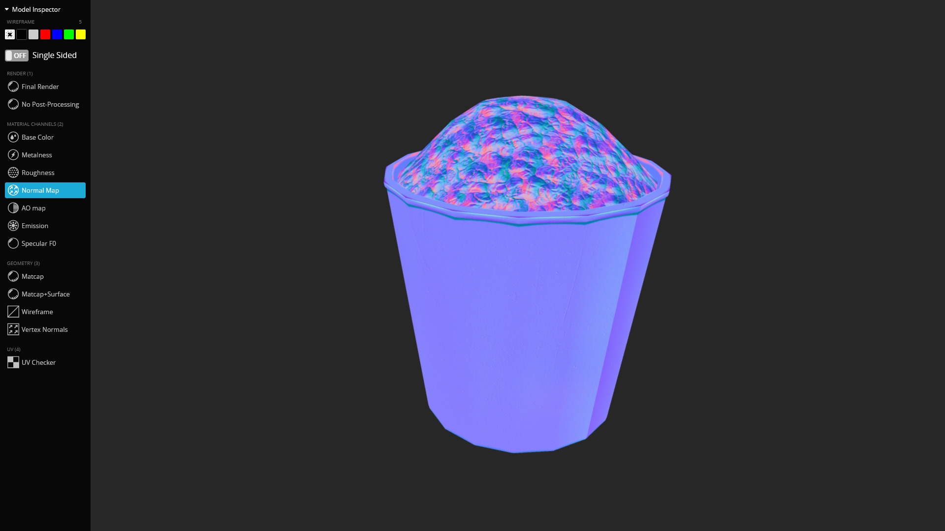 Popcorn Bucket 3D Model Low-poly 3D model_7