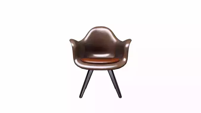 3d Render Eames Lounge Chair In Modern Design