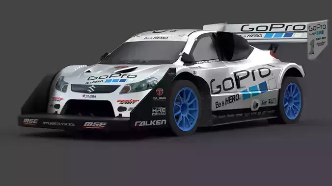 Suzuki SX4 Pikes Peak Special 3D Model High-Quality Low-poly 3D model