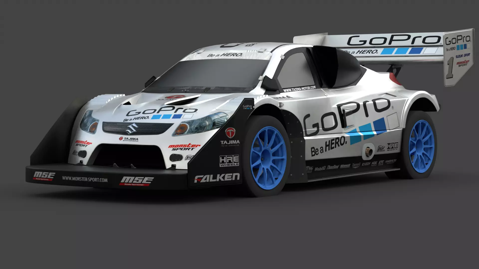 Suzuki SX4 Pikes Peak Special 3D Model High-Quality Low-poly 3D model_0