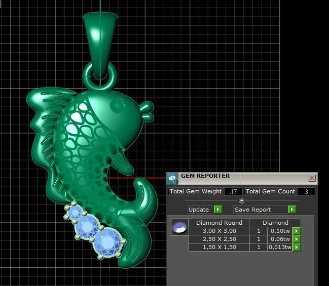Pendant Fish 3D print model_5