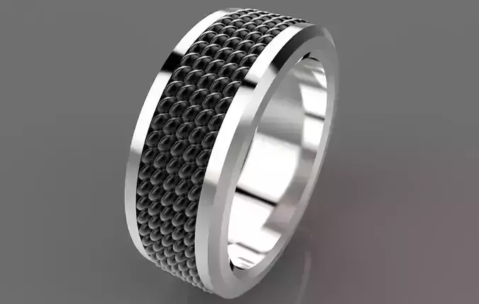 Ring wedding in stainless steel