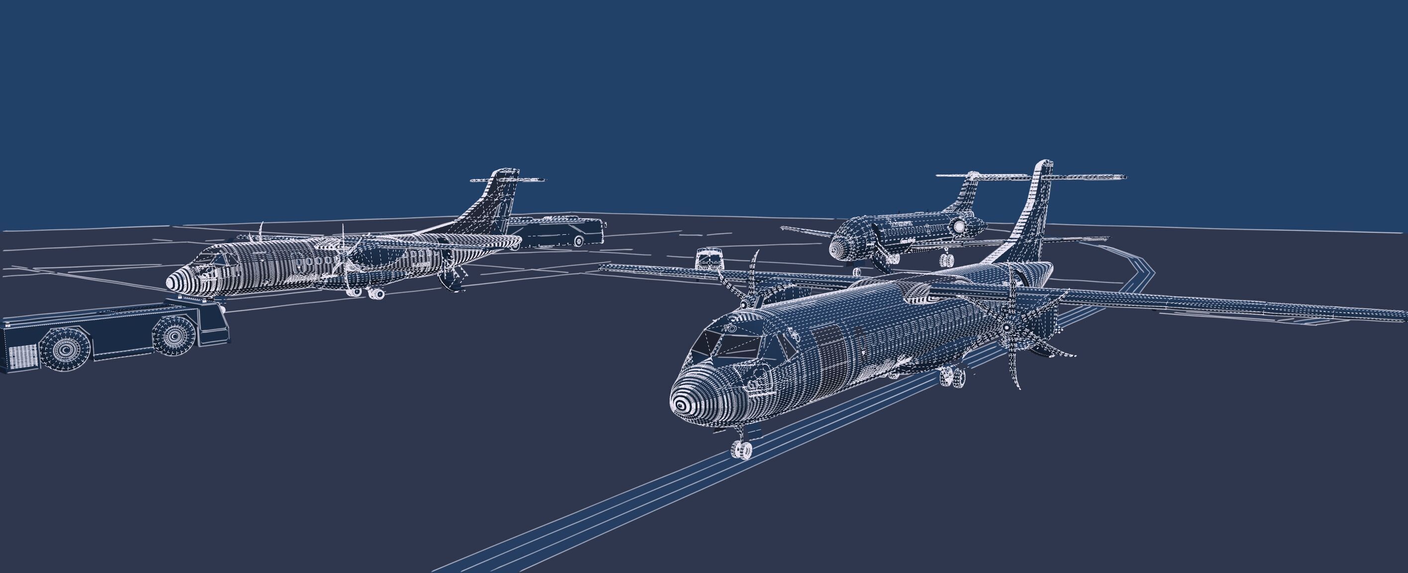 ATR42 ATR72 and FOKKER F70 3D model_40