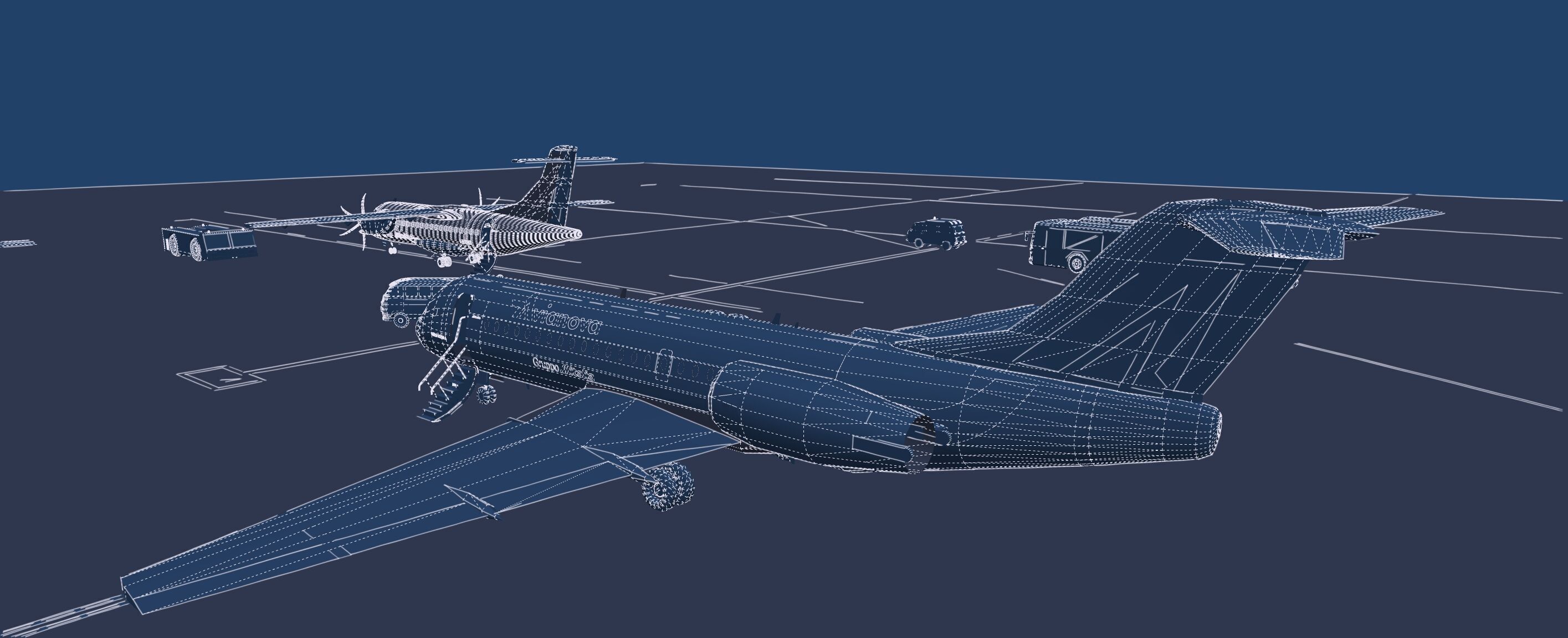 ATR42 ATR72 and FOKKER F70 3D model_41