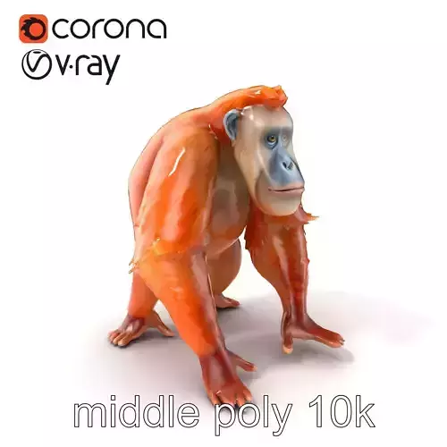 Orangutan Serenity Model Pack Low-poly 3D model