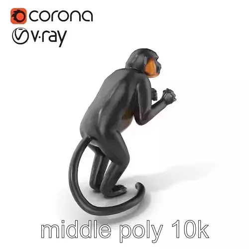 Dynamic Gibbon Primate model pack Low-poly 3D model