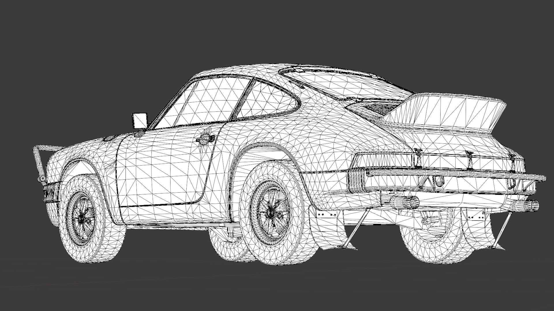 1978 Porsche 911 SC Safari 3D Model Low-poly 3D model_10