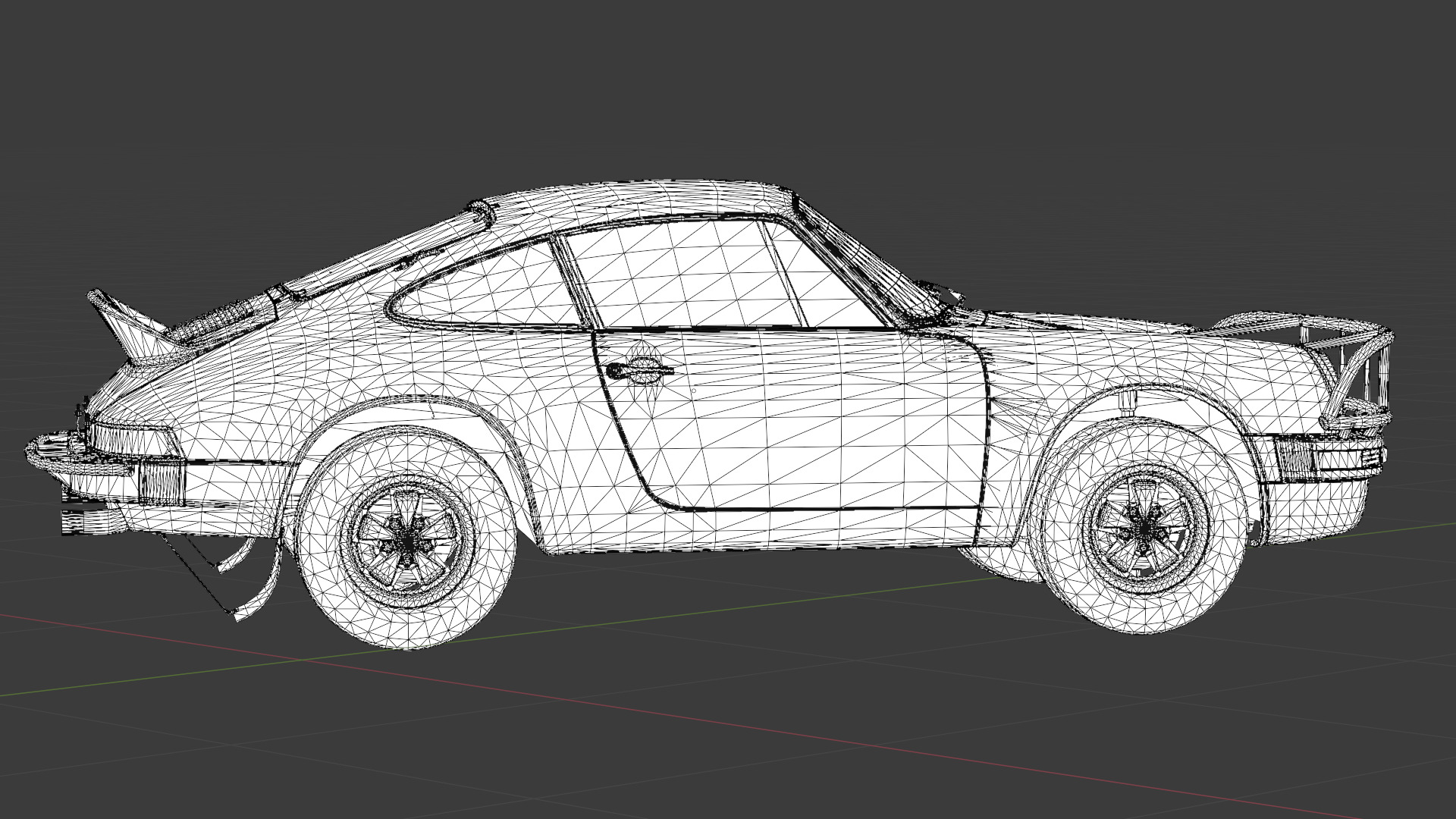 1978 Porsche 911 SC Safari 3D Model Low-poly 3D model_16