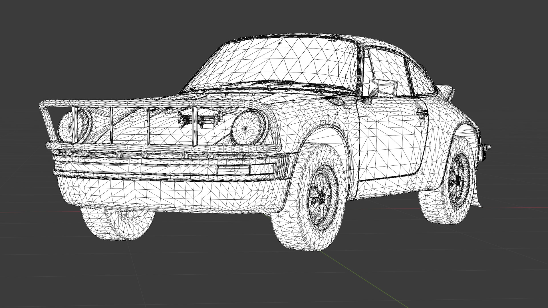 1978 Porsche 911 SC Safari 3D Model Low-poly 3D model_12