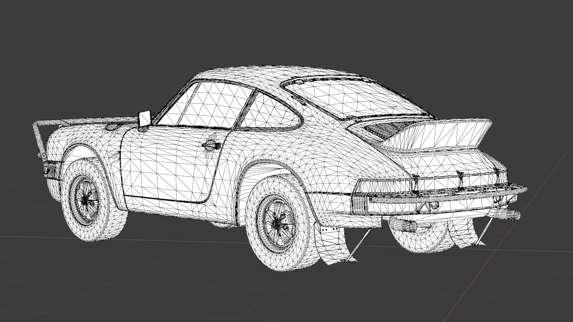 1978 Porsche 911 SC Safari 3D Model Low-poly 3D model_11