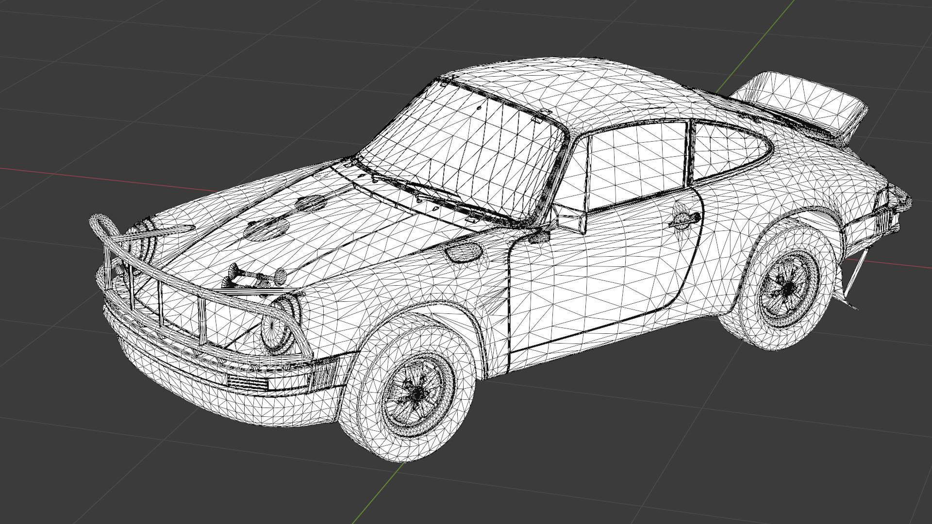1978 Porsche 911 SC Safari 3D Model Low-poly 3D model_19