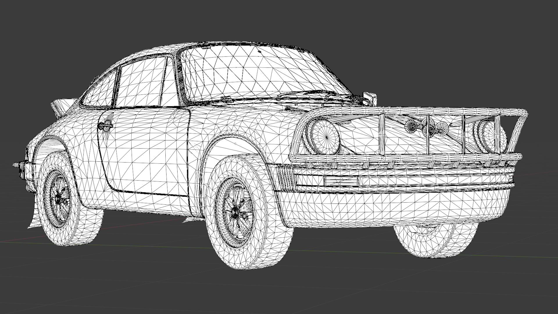 1978 Porsche 911 SC Safari 3D Model Low-poly 3D model_17