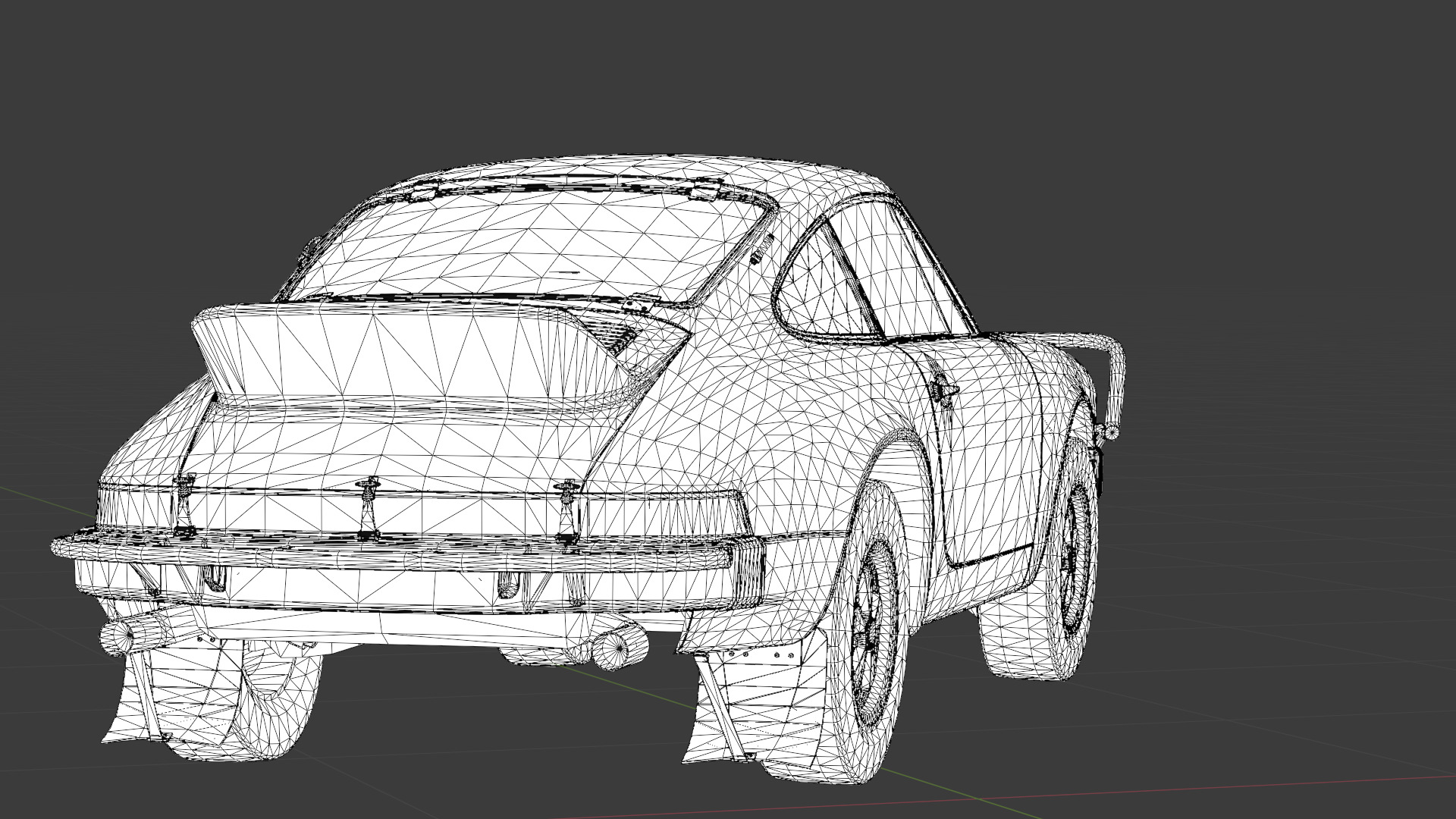 1978 Porsche 911 SC Safari 3D Model Low-poly 3D model_15