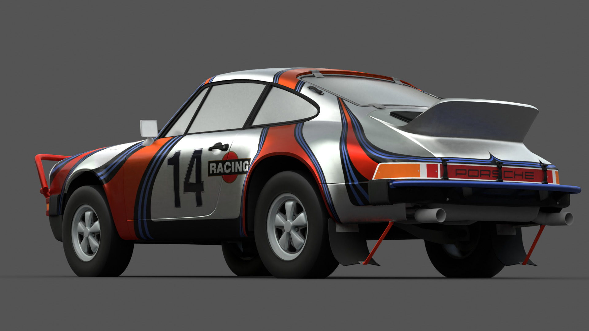 1978 Porsche 911 SC Safari 3D Model Low-poly 3D model_9
