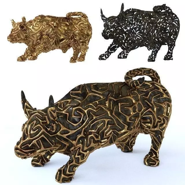 Bulls figure 3D model_0