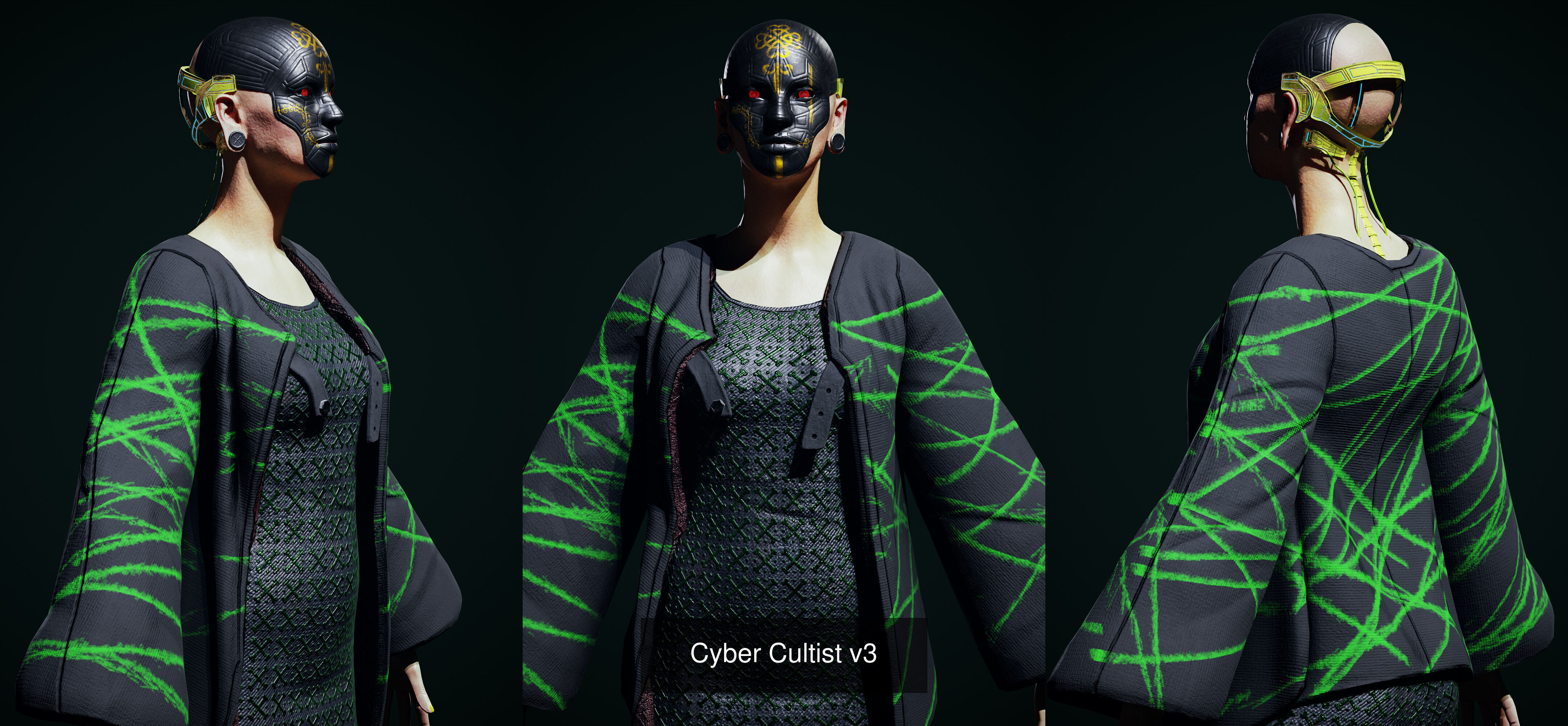 Cyberpunk Cultists Pack 3D Model Collection_4