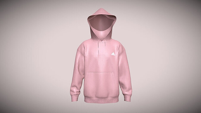 Adidas Stadium Fleece Badge Of Sport Hoodie In Low Poly Low-poly 3D model