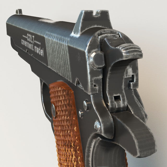 Pistol Colt1911 3D model_1