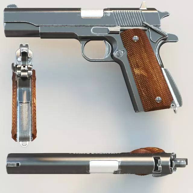 Pistol Colt1911 3D model_0