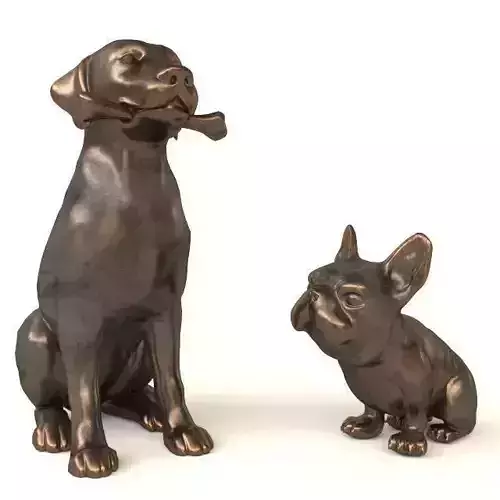 Dogs statuette