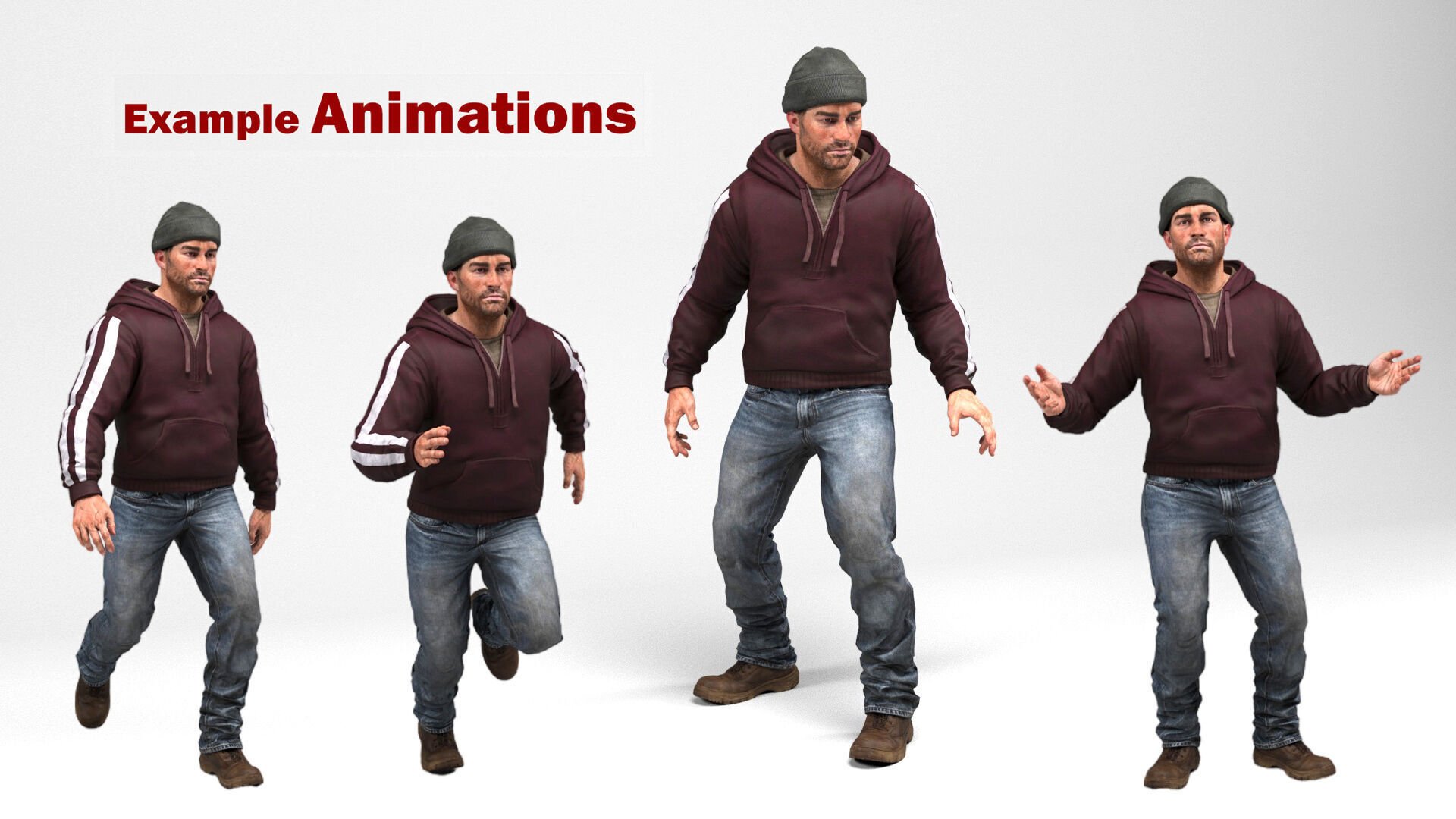 Man 3 Collection Low-poly 3D model_8