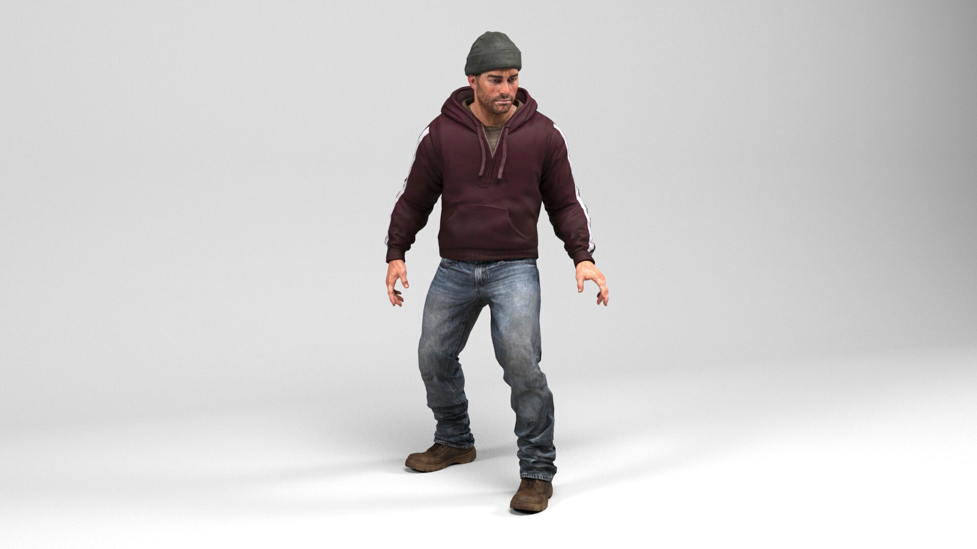 Man 3 Collection Low-poly 3D model_9