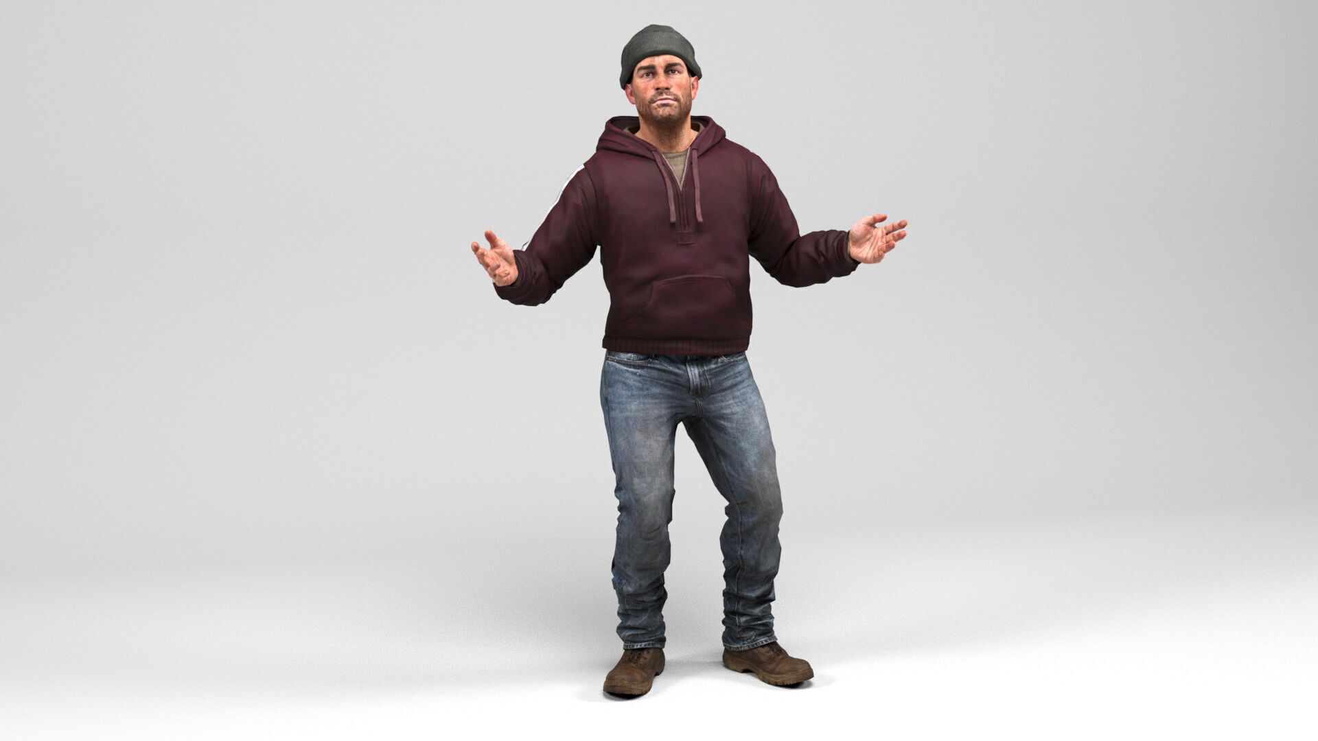 Man 3 Collection Low-poly 3D model_10