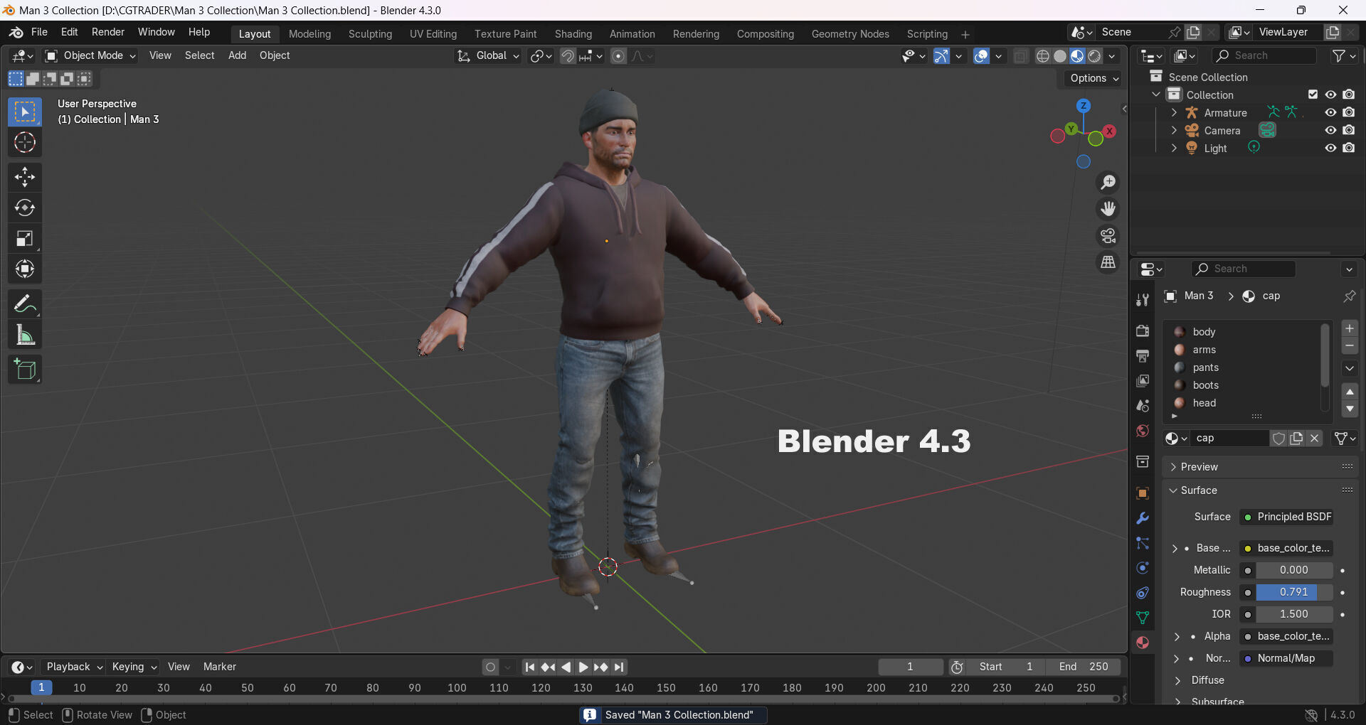 Man 3 Collection Low-poly 3D model_16