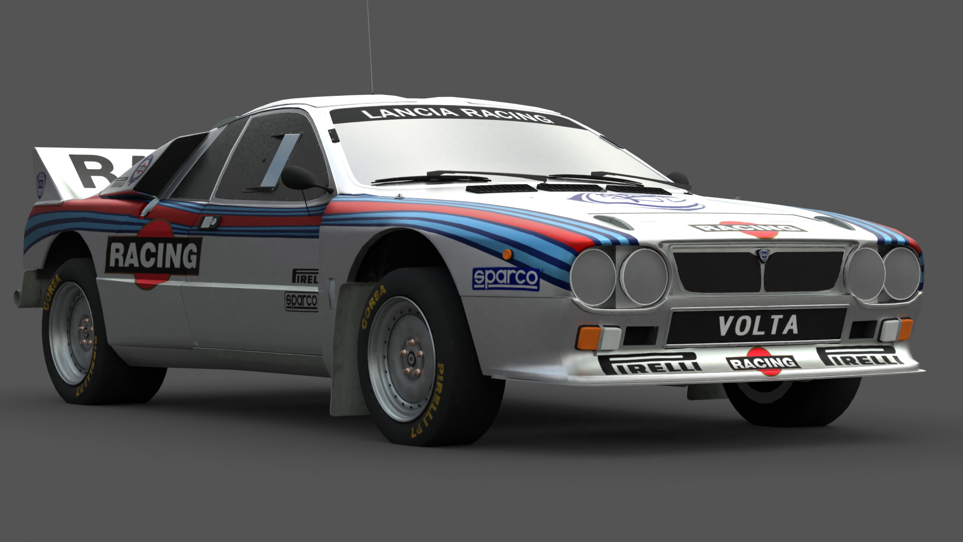1984 Lancia 037 Rally 3D Model High-Quality Detailed Design Low-poly 3D model_3