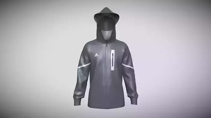 Adidas-Gameday Full Zip- Hoodie In Low Poly
