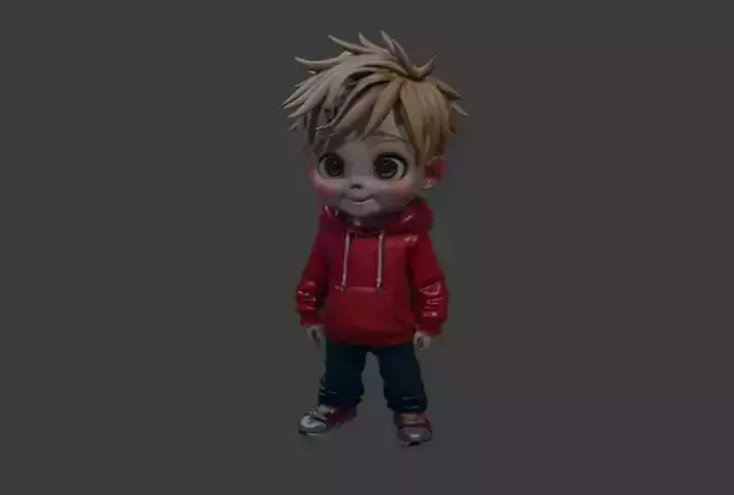 Boy in Red Hoodie