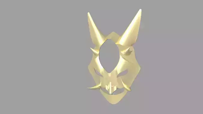 Gold Mask Earring 13mm