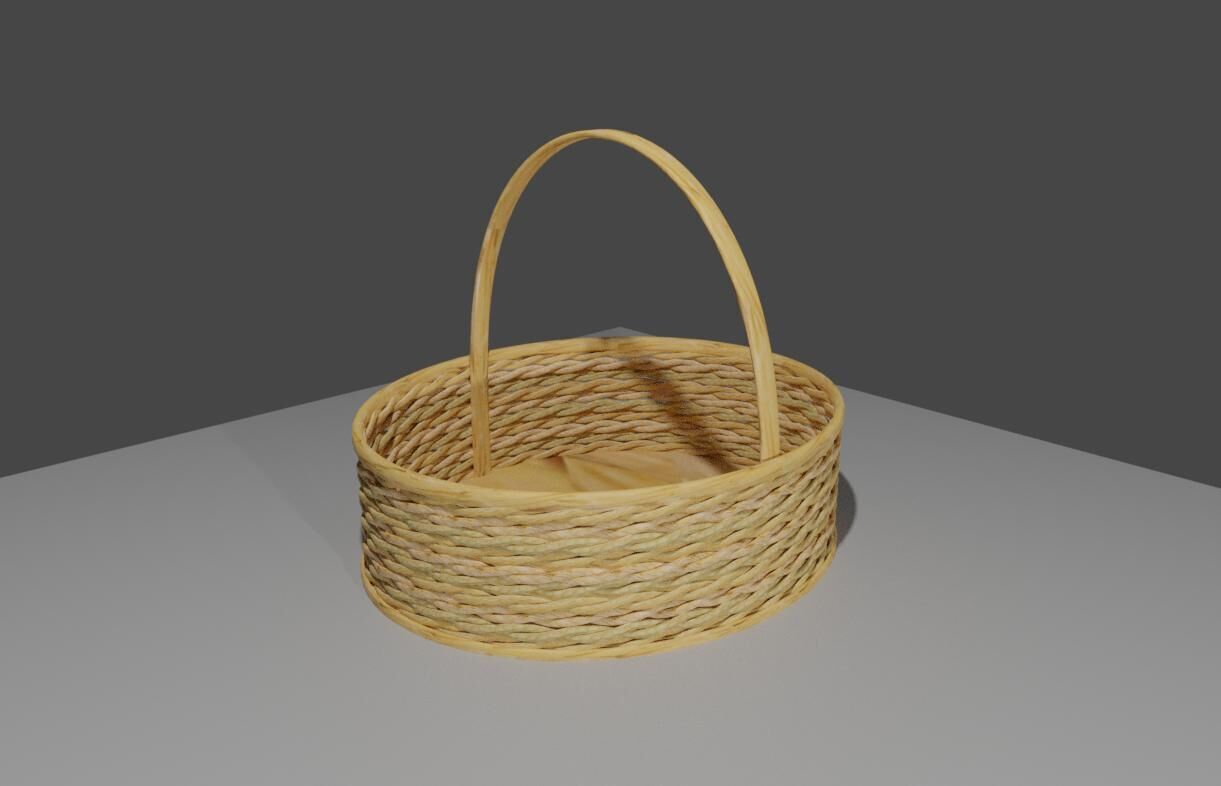 Straw Basket - Cesta de Palha 3D model_5