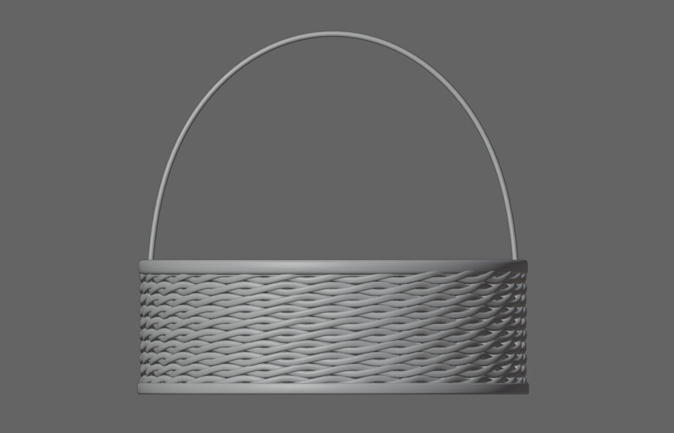 Straw Basket - Cesta de Palha 3D model_13