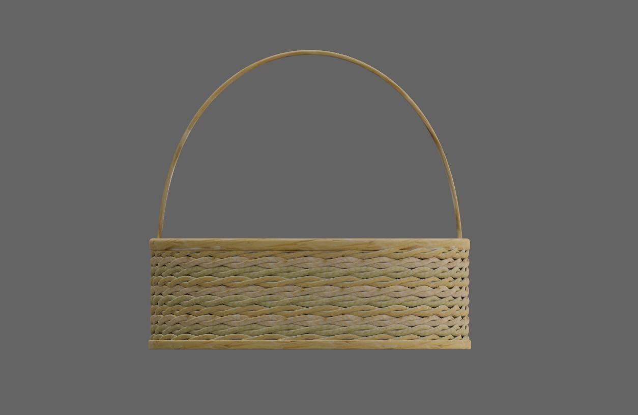 Straw Basket - Cesta de Palha 3D model_11