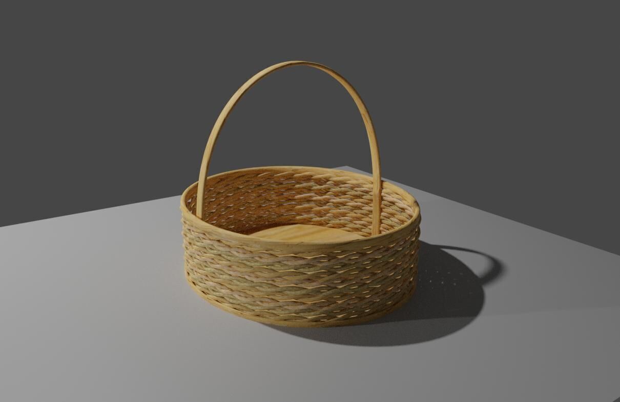 Straw Basket - Cesta de Palha 3D model_3