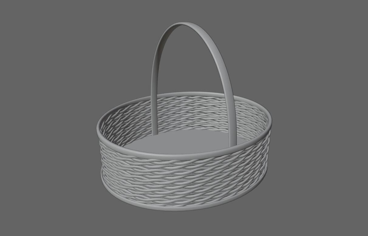 Straw Basket - Cesta de Palha 3D model_12