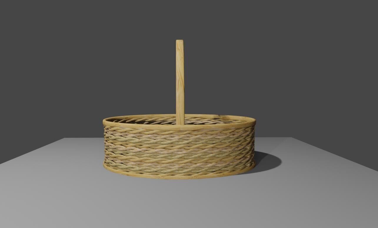 Straw Basket - Cesta de Palha 3D model_2