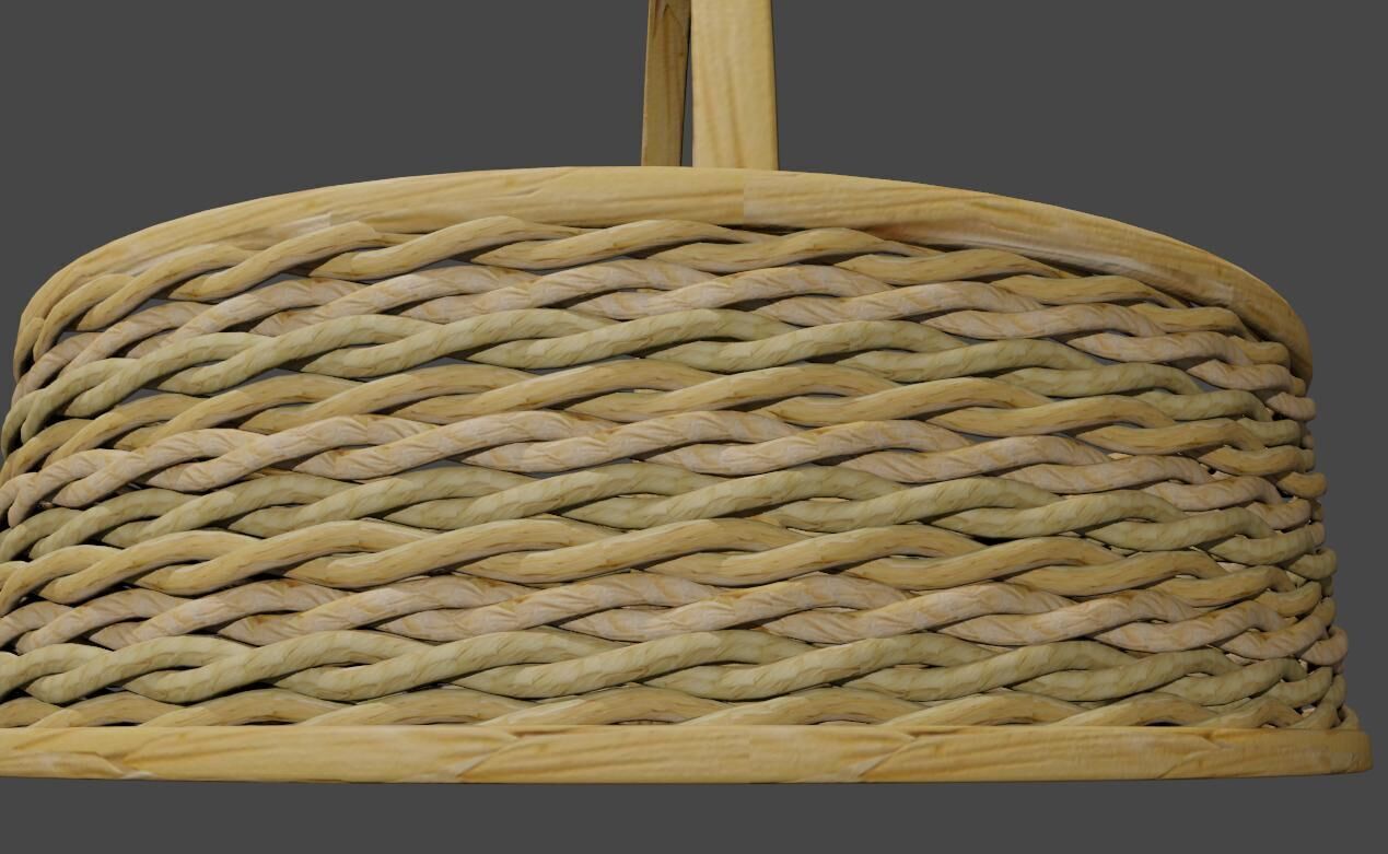 Straw Basket - Cesta de Palha 3D model_9
