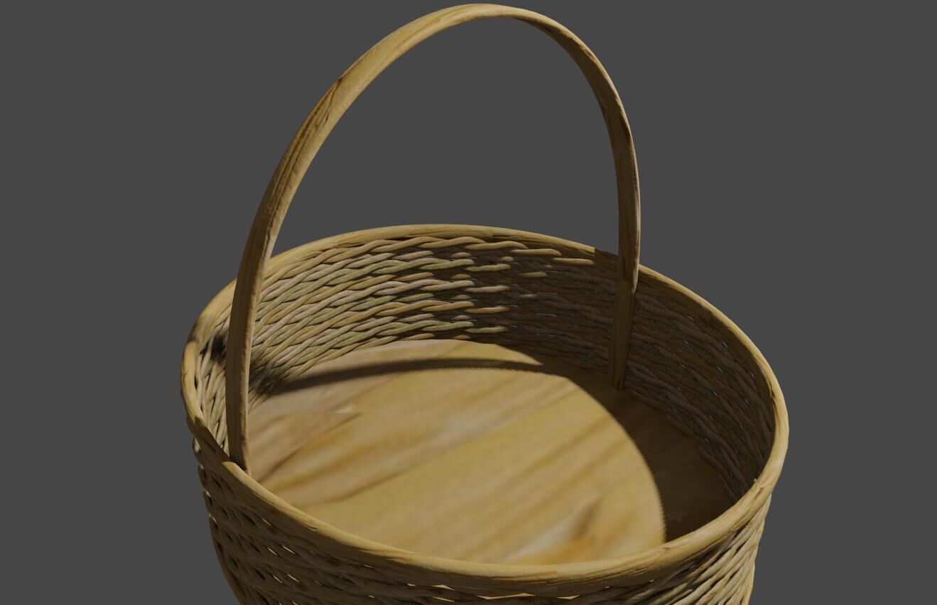 Straw Basket - Cesta de Palha 3D model_10