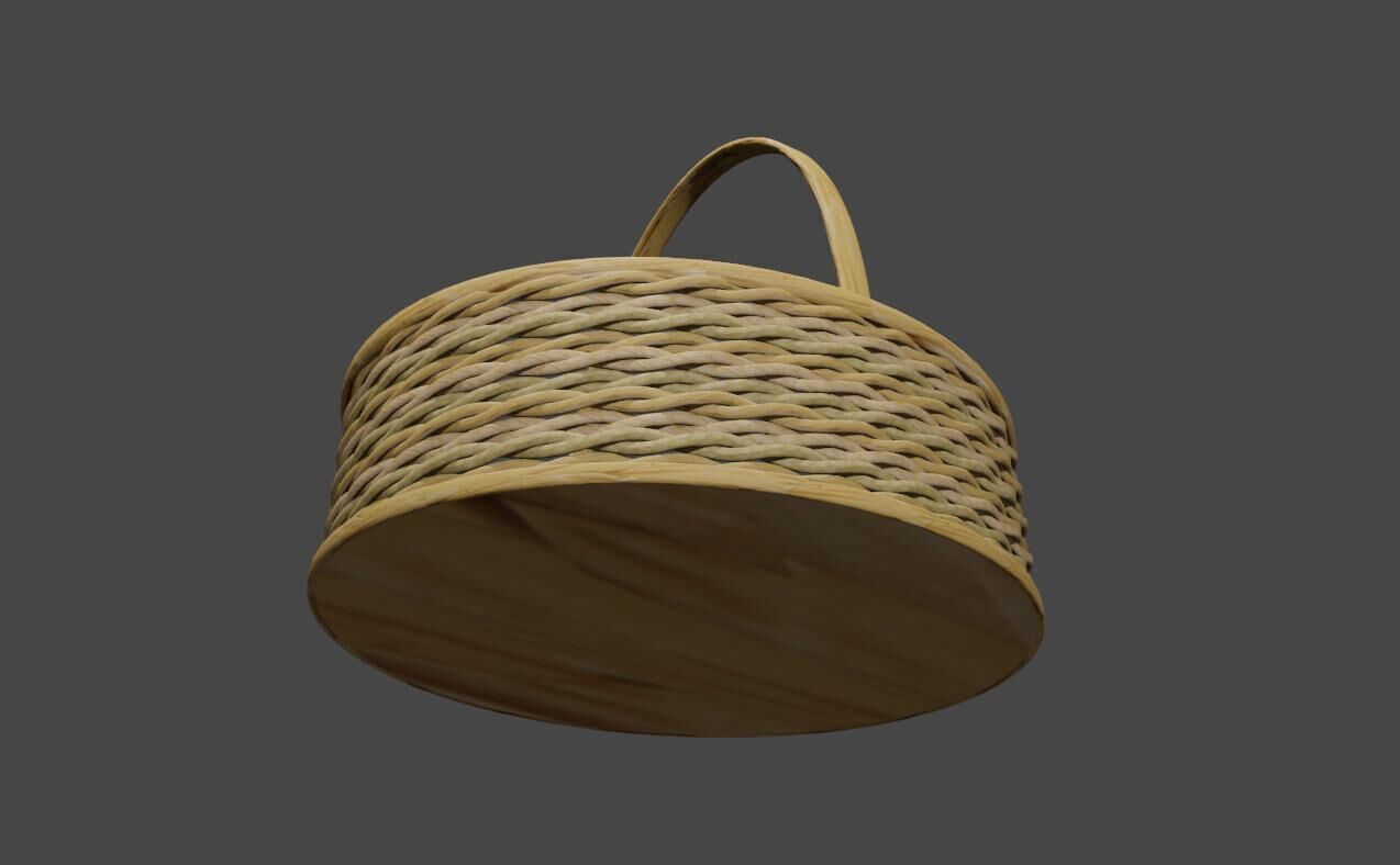 Straw Basket - Cesta de Palha 3D model_7