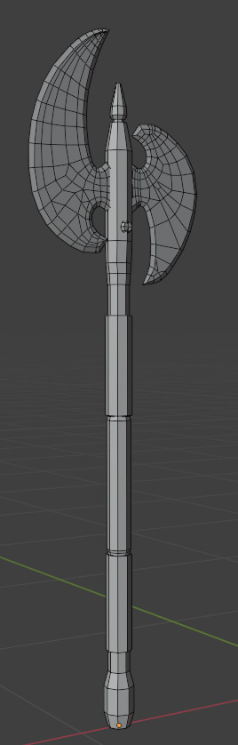 Great Axe Game Ready Asset Low-poly 3D model_2