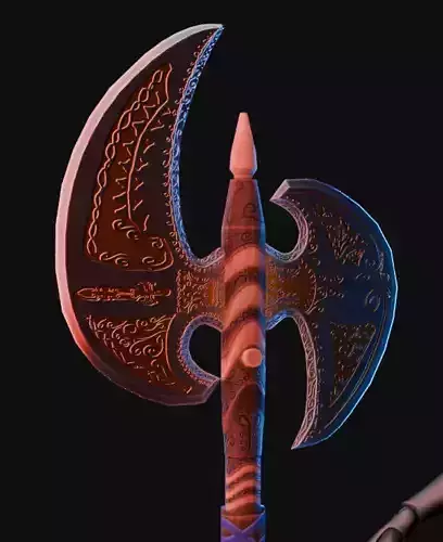 Great Axe Game Ready Asset