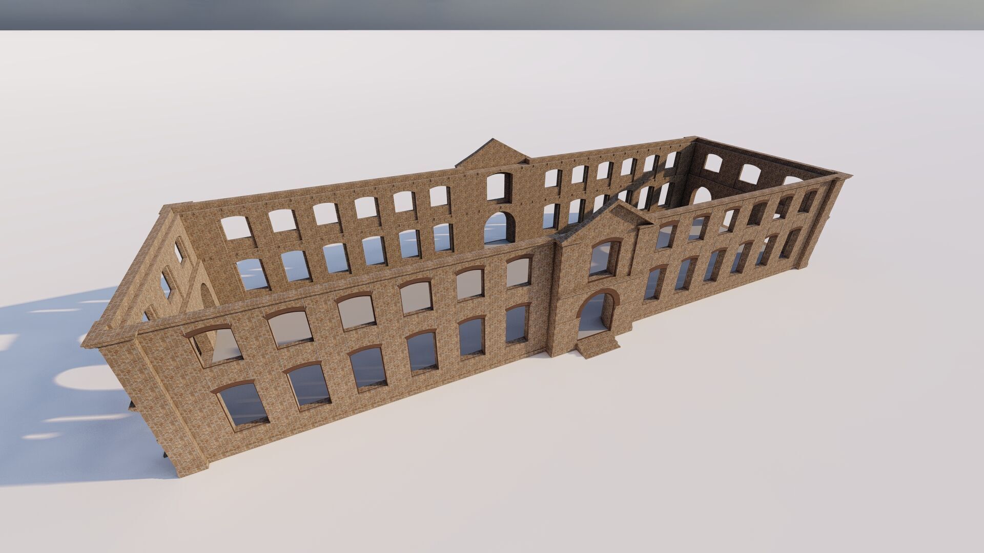 Commercial building-building classic 3D model_3