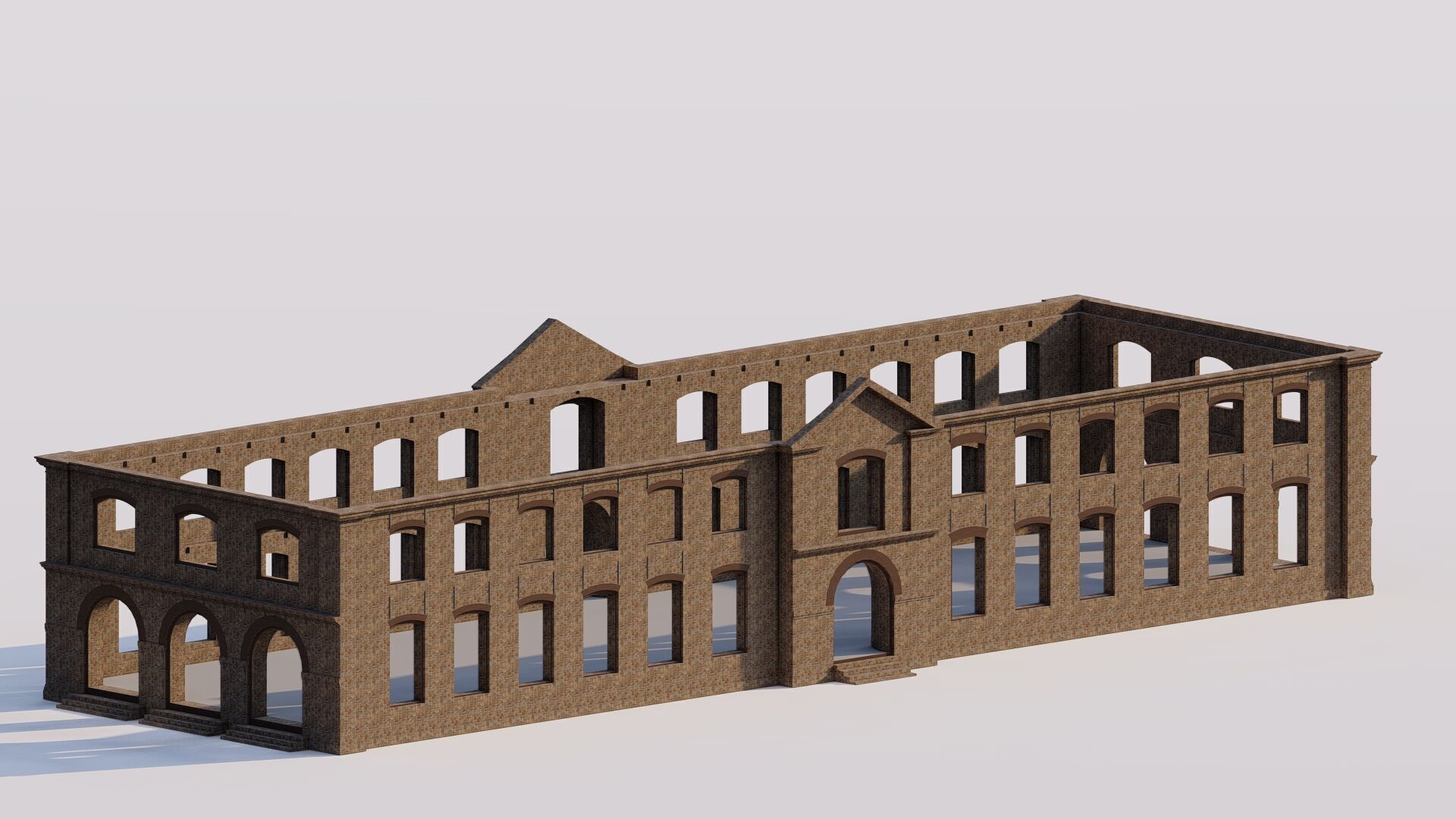 Commercial building-building classic 3D model_7