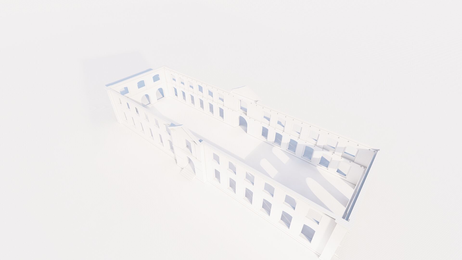Commercial building-building classic 3D model_17