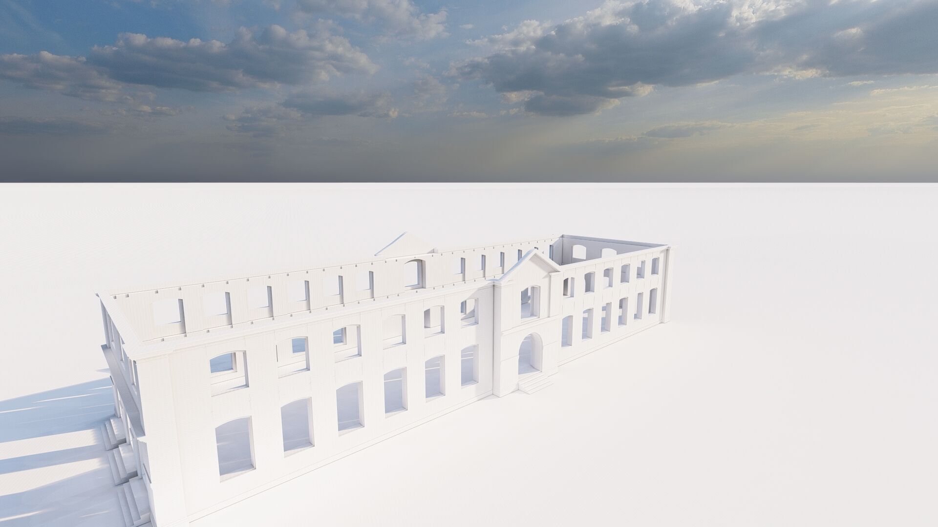 Commercial building-building classic 3D model_16