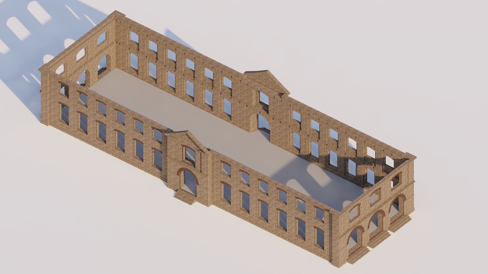 Commercial building-building classic 3D model_2